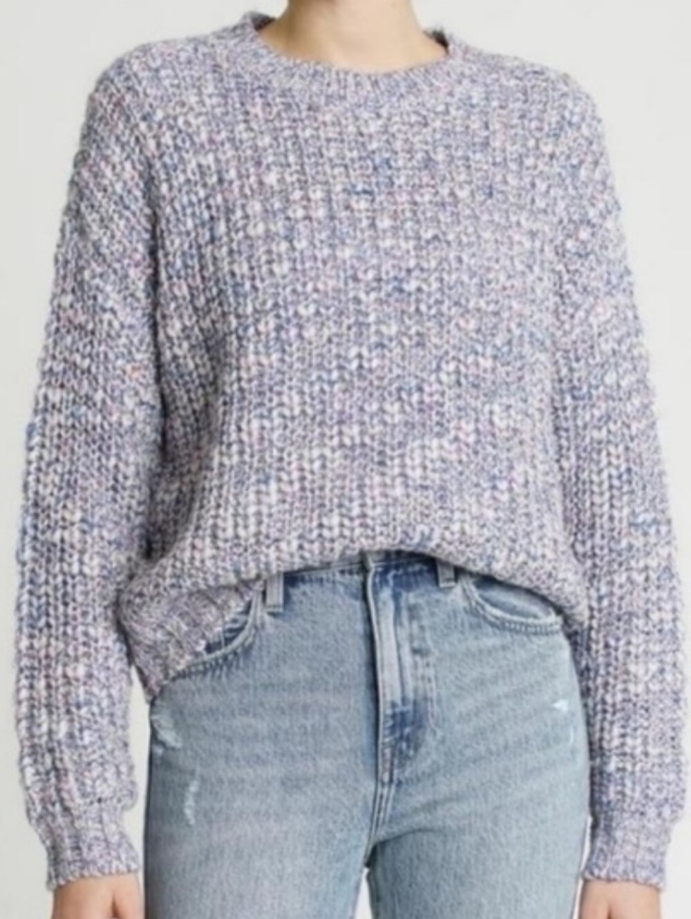 Pistola Eva Melange Wool Knit Sweater - Blue Confetti
